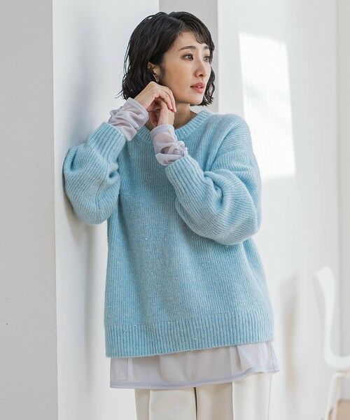 la.f...(大きいサイズ) / ラ・エフ(おおきいサイズ) ニット・セーター | 【大きいサイズ】モヘヤスパンコールニット | 詳細21