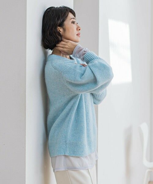 la.f...(大きいサイズ) / ラ・エフ(おおきいサイズ) ニット・セーター | 【大きいサイズ】モヘヤスパンコールニット | 詳細22
