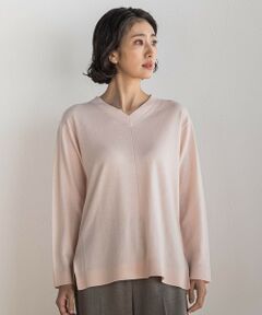 la.f...(大きいサイズ) / ラ・エフ(おおきいサイズ) ニット・セーター | 【大きいサイズ】ファインウールVネックニット