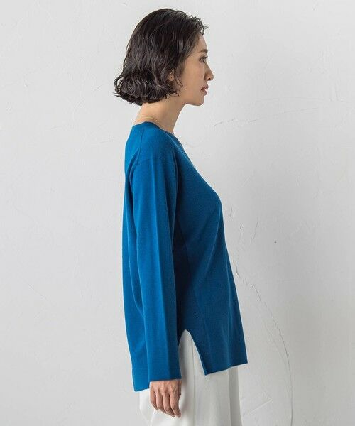 la.f...(大きいサイズ) / ラ・エフ(おおきいサイズ) ニット・セーター | 【大きいサイズ】ファインウールVネックニット | 詳細9