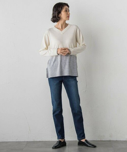 la.f...(大きいサイズ) / ラ・エフ(おおきいサイズ) ニット・セーター | 【大きいサイズ】ファインウールVネックニット | 詳細15