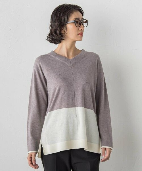 la.f...(大きいサイズ) / ラ・エフ(おおきいサイズ) ニット・セーター | 【大きいサイズ】ファインウールVネックニット | 詳細18