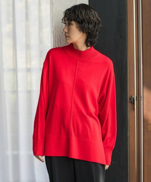 la.f...(大きいサイズ) / ラ・エフ(おおきいサイズ) ニット・セーター | 【大きいサイズ/新色追加】ファインウールハイネックニット | 詳細1