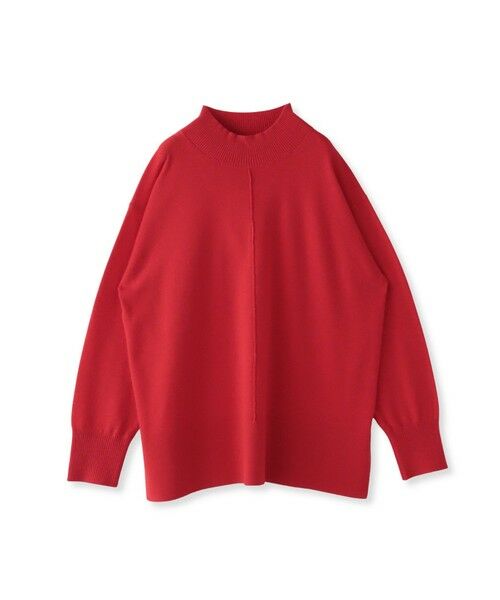 la.f...(大きいサイズ) / ラ・エフ(おおきいサイズ) ニット・セーター | 【大きいサイズ/新色追加】ファインウールハイネックニット（レッド）