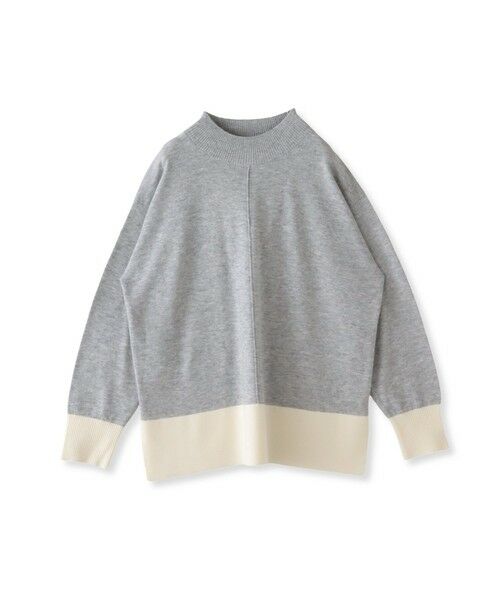 la.f...(大きいサイズ) / ラ・エフ(おおきいサイズ) ニット・セーター | 【大きいサイズ/新色追加】ファインウールハイネックニット（ライトグレー）