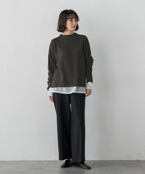 la.f...(大きいサイズ) / ラ・エフ(おおきいサイズ) ニット・セーター | 【大きいサイズ】ヘリンボーンニット | 詳細24