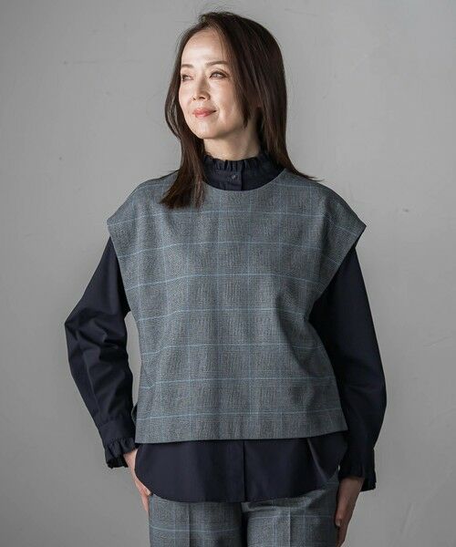 la.f...(大きいサイズ) / ラ・エフ(おおきいサイズ) シャツ・ブラウス | 【大きいサイズ】ピクシエスタジレ（ブラック系その他）