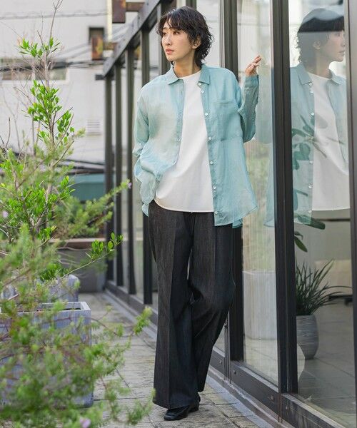 la.f...(大きいサイズ) / ラ・エフ(おおきいサイズ) デニムパンツ | 【大きいサイズ】セルロースデニムワイドパンツ | 詳細4