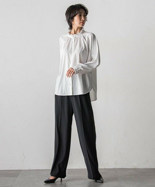 la.f...(大きいサイズ) / ラ・エフ(おおきいサイズ) その他パンツ | 【大きいサイズ】ハイストレッチカルゼワイドパンツ | 詳細22