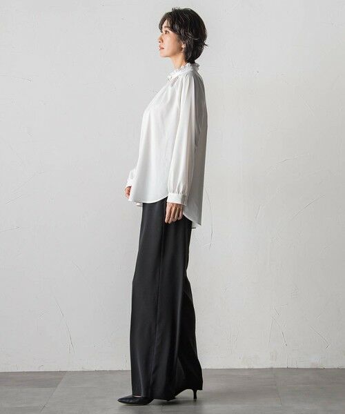 la.f...(大きいサイズ) / ラ・エフ(おおきいサイズ) その他パンツ | 【大きいサイズ】ハイストレッチカルゼワイドパンツ | 詳細23