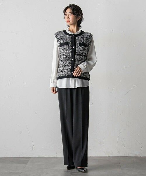 la.f...(大きいサイズ) / ラ・エフ(おおきいサイズ) その他パンツ | 【大きいサイズ】ハイストレッチカルゼワイドパンツ | 詳細25