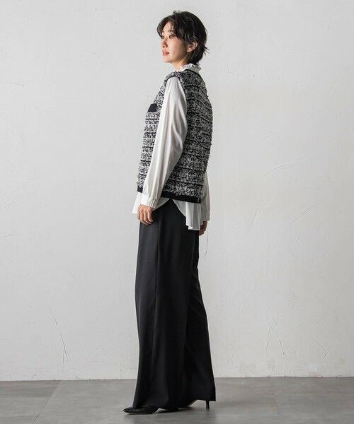 la.f...(大きいサイズ) / ラ・エフ(おおきいサイズ) その他パンツ | 【大きいサイズ】ハイストレッチカルゼワイドパンツ | 詳細26