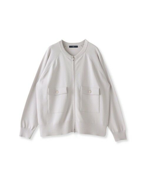 la.f...(大きいサイズ) / ラ・エフ(おおきいサイズ) ニット・セーター | 【大きいサイズ】ダブルジップブルゾンニット | 詳細22