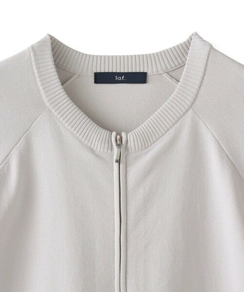 la.f...(大きいサイズ) / ラ・エフ(おおきいサイズ) ニット・セーター | 【大きいサイズ】ダブルジップブルゾンニット | 詳細23