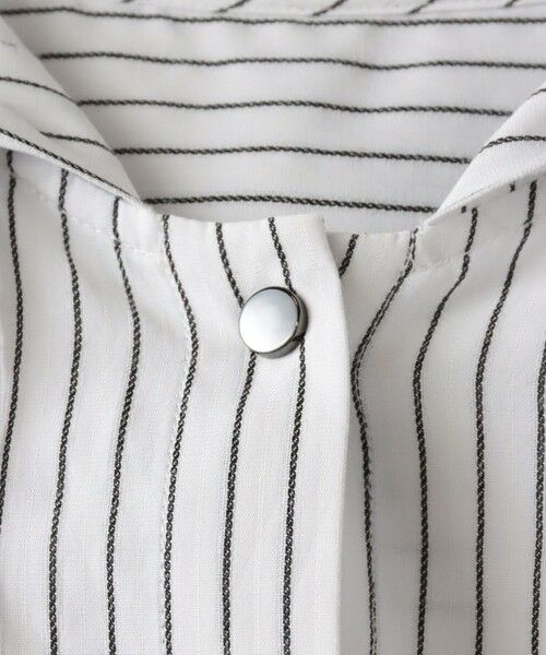 la.f...(大きいサイズ) / ラ・エフ(おおきいサイズ) シャツ・ブラウス | 【大きいサイズ】ドビーストライプフードシャツ | 詳細10