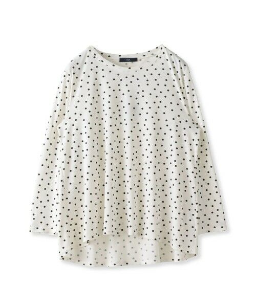 la.f...(大きいサイズ) / ラ・エフ(おおきいサイズ) カットソー | 【大きいサイズ】スムースカットソー（ホワイト系その他）