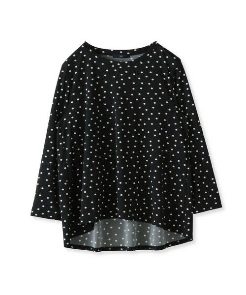 la.f...(大きいサイズ) / ラ・エフ(おおきいサイズ) カットソー | 【大きいサイズ】スムースカットソー（ブラック系その他）