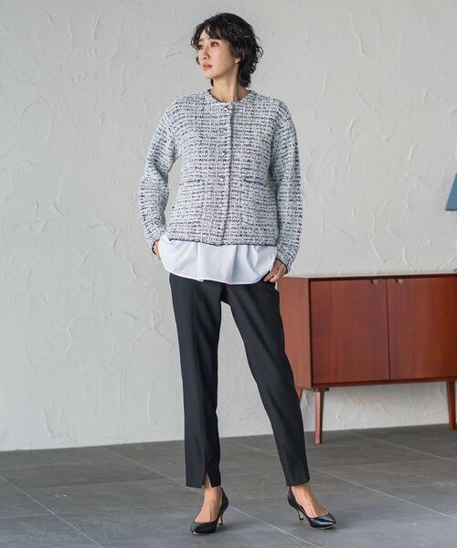 la.f...(大きいサイズ) / ラ・エフ(おおきいサイズ) その他パンツ | 【WEB限定/大きいサイズ】“美脚デニム見え”裾スリットテーパードパンツ | 詳細15