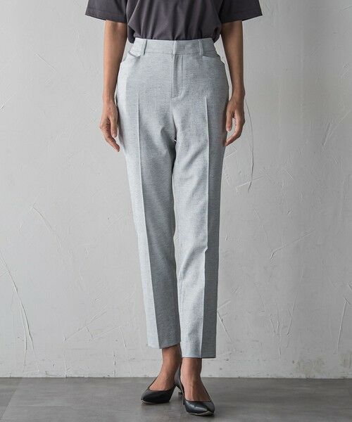 la.f...(大きいサイズ) / ラ・エフ(おおきいサイズ) その他パンツ | 【大きいサイズ】シェルタリングテーパードパンツ（ライトグレー）