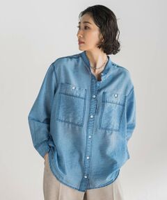 la.f...(大きいサイズ) / ラ・エフ(おおきいサイズ) シャツ・ブラウス | 【大きいサイズ】シアーデニムシャツ
