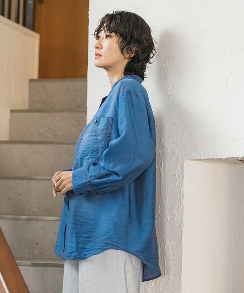 la.f...(大きいサイズ) / ラ・エフ(おおきいサイズ) シャツ・ブラウス | 【大きいサイズ】シアーデニムシャツ | 詳細1