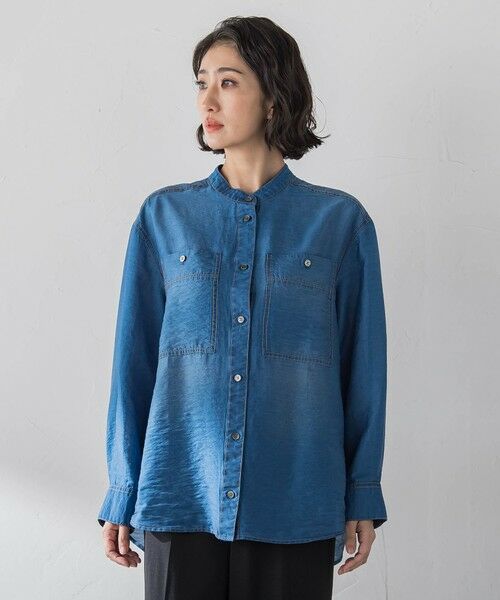 la.f...(大きいサイズ) / ラ・エフ(おおきいサイズ) シャツ・ブラウス | 【大きいサイズ】シアーデニムシャツ | 詳細5