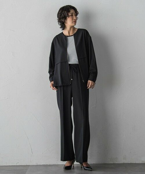 la.f...(大きいサイズ) / ラ・エフ(おおきいサイズ) テーラードジャケット | 【大きいサイズ/選べるSETUP】SUZUSALAジップブルゾン | 詳細4