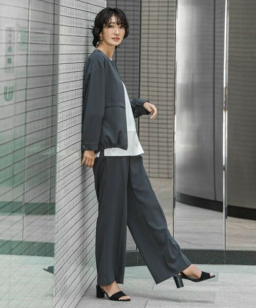 la.f...(大きいサイズ) / ラ・エフ(おおきいサイズ) テーラードジャケット | 【大きいサイズ/選べるSETUP】SUZUSALAジップブルゾン | 詳細28