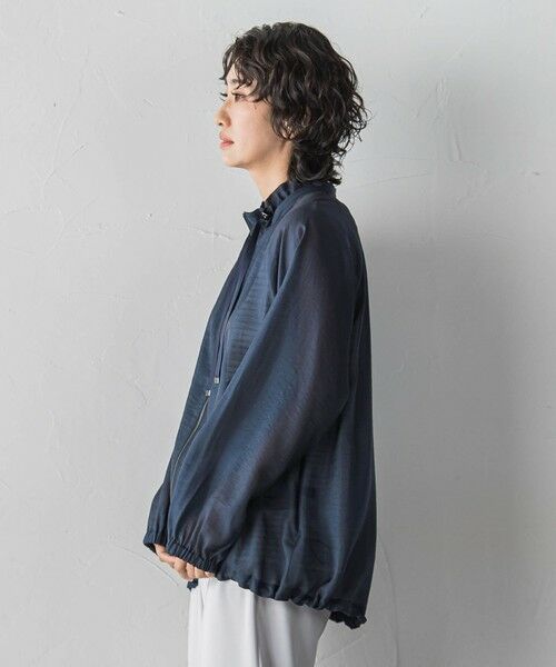 la.f...(大きいサイズ) / ラ・エフ(おおきいサイズ) テーラードジャケット | 【大きいサイズ】シアーブライトフードブルゾン | 詳細2