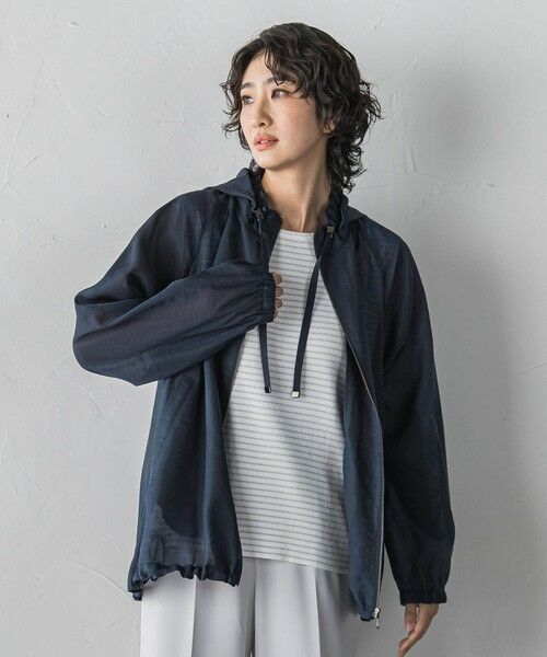 la.f...(大きいサイズ) / ラ・エフ(おおきいサイズ) テーラードジャケット | 【大きいサイズ】シアーブライトフードブルゾン | 詳細5