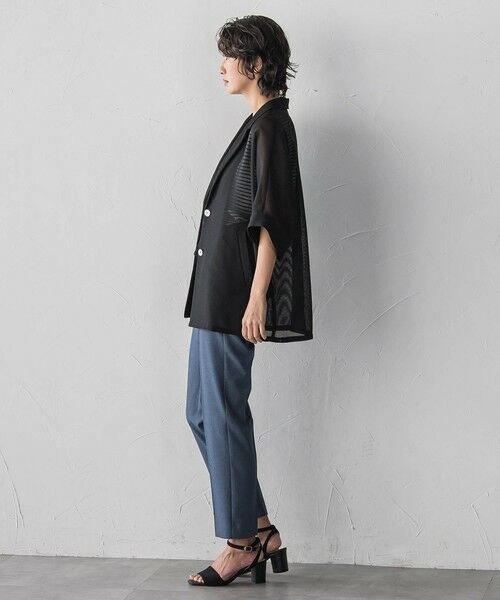 la.f...(大きいサイズ) / ラ・エフ(おおきいサイズ) テーラードジャケット | 【大きいサイズ】シャンブレーメッシュジャケット | 詳細6