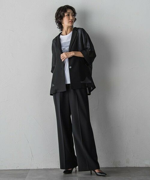 la.f...(大きいサイズ) / ラ・エフ(おおきいサイズ) テーラードジャケット | 【大きいサイズ】シャンブレーメッシュジャケット | 詳細9