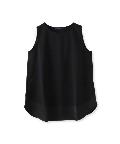 la.f...(大きいサイズ) / ラ・エフ(おおきいサイズ) カットソー | 【WEB限定/大きいサイズ】マシュマロポンチノースリタンク（ブラック）