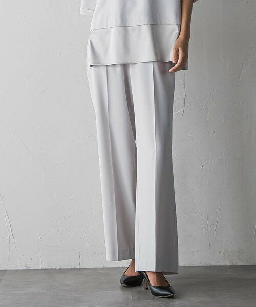 la.f...(大きいサイズ) / ラ・エフ(おおきいサイズ) その他パンツ | 【大きいサイズ/選べるSETUP】SUZUSALAワイドパンツ（ライトグレー）