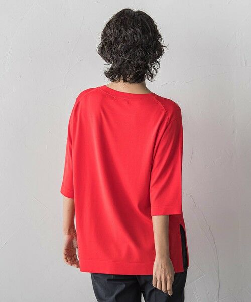 la.f...(大きいサイズ) / ラ・エフ(おおきいサイズ) ニット・セーター | 【大きいサイズ/新色追加】Tシャツニット | 詳細4