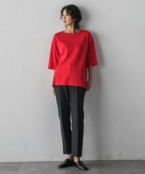 la.f...(大きいサイズ) / ラ・エフ(おおきいサイズ) ニット・セーター | 【大きいサイズ/新色追加】Tシャツニット | 詳細5