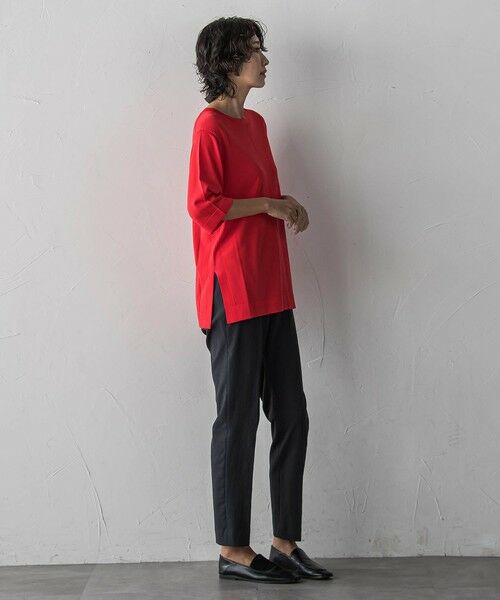 la.f...(大きいサイズ) / ラ・エフ(おおきいサイズ) ニット・セーター | 【大きいサイズ/新色追加】Tシャツニット | 詳細6