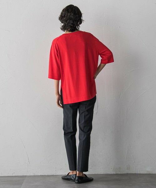 la.f...(大きいサイズ) / ラ・エフ(おおきいサイズ) ニット・セーター | 【大きいサイズ/新色追加】Tシャツニット | 詳細7