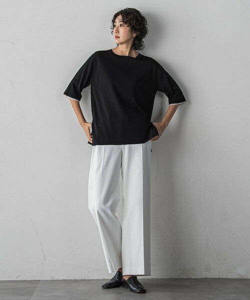 la.f...(大きいサイズ) / ラ・エフ(おおきいサイズ) ニット・セーター | 【大きいサイズ/新色追加】Tシャツニット | 詳細12