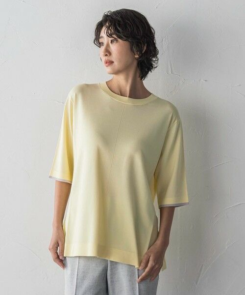 la.f...(大きいサイズ) / ラ・エフ(おおきいサイズ) ニット・セーター | 【大きいサイズ/新色追加】Tシャツニット | 詳細23