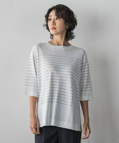 la.f...(大きいサイズ) / ラ・エフ(おおきいサイズ) ニット・セーター | 【大きいサイズ】ボーダーTシャツニット