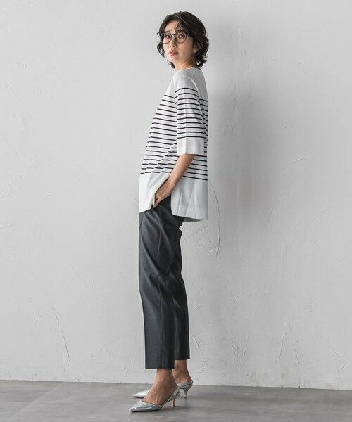 la.f...(大きいサイズ) / ラ・エフ(おおきいサイズ) ニット・セーター | 【大きいサイズ】ボーダーTシャツニット | 詳細5