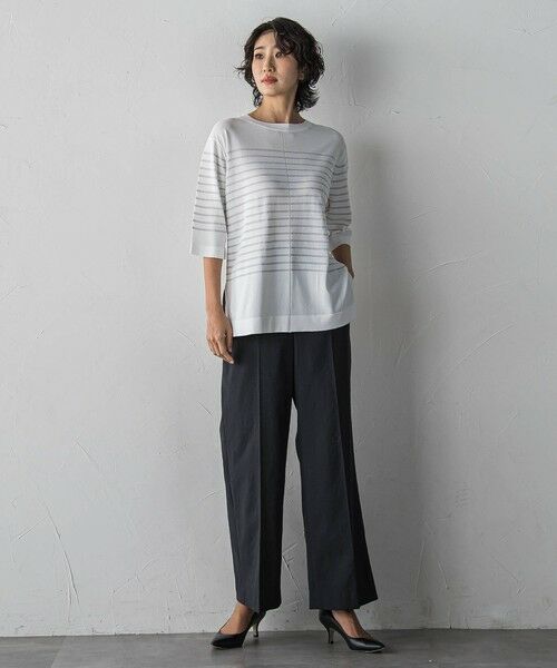 la.f...(大きいサイズ) / ラ・エフ(おおきいサイズ) ニット・セーター | 【大きいサイズ】ボーダーTシャツニット | 詳細10