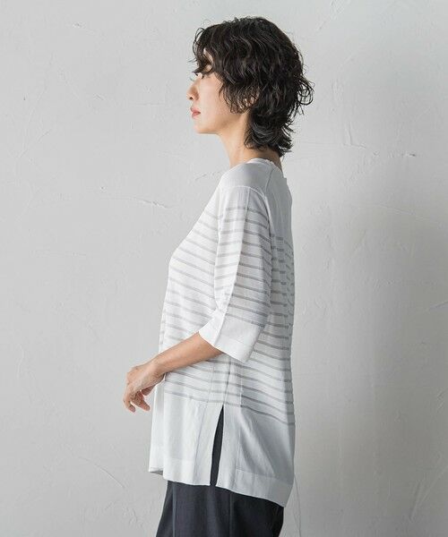 la.f...(大きいサイズ) / ラ・エフ(おおきいサイズ) ニット・セーター | 【大きいサイズ】ボーダーTシャツニット | 詳細8