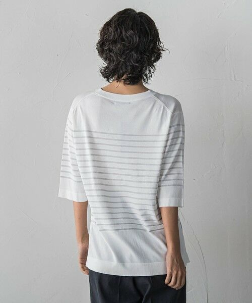 la.f...(大きいサイズ) / ラ・エフ(おおきいサイズ) ニット・セーター | 【大きいサイズ】ボーダーTシャツニット | 詳細9