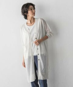 la.f...(大きいサイズ) / ラ・エフ(おおきいサイズ) カーディガン・ボレロ | 【大きいサイズ】シアーシャイニーニットカーデ