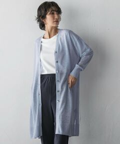 la.f...(大きいサイズ) / ラ・エフ(おおきいサイズ) カーディガン・ボレロ | 【大きいサイズ】シアーシャイニーニットカーデ