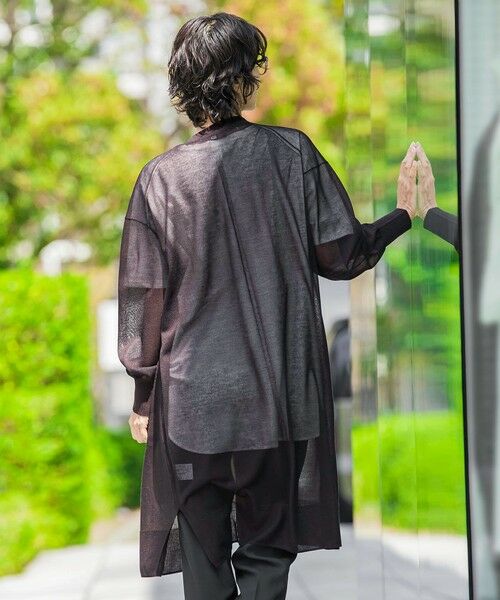 la.f...(大きいサイズ) / ラ・エフ(おおきいサイズ) カーディガン・ボレロ | 【大きいサイズ】シアーシャイニーニットカーデ | 詳細4