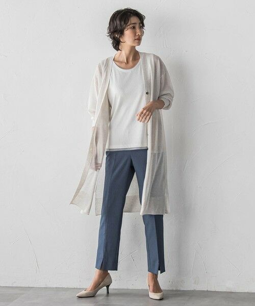 la.f...(大きいサイズ) / ラ・エフ(おおきいサイズ) カーディガン・ボレロ | 【大きいサイズ】シアーシャイニーニットカーデ | 詳細10