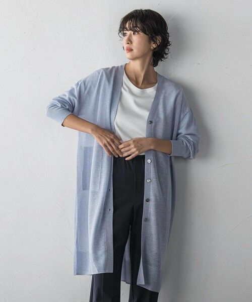 la.f...(大きいサイズ) / ラ・エフ(おおきいサイズ) カーディガン・ボレロ | 【大きいサイズ】シアーシャイニーニットカーデ | 詳細14